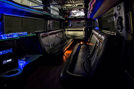 hummer limo luxury leather seats