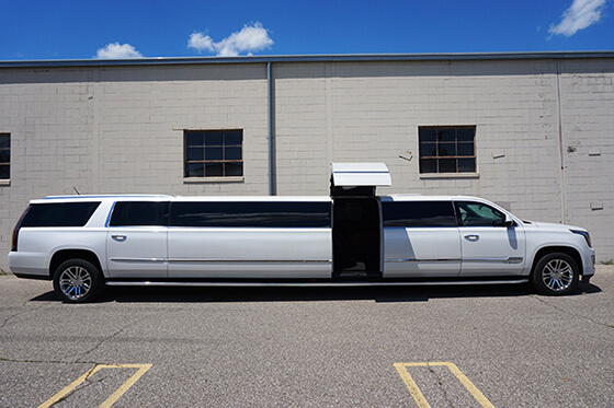 large stretch limousine exterior view