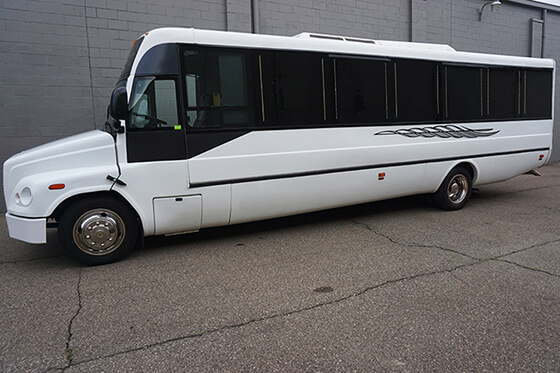 Party bus for transporting large groups in South Florida 