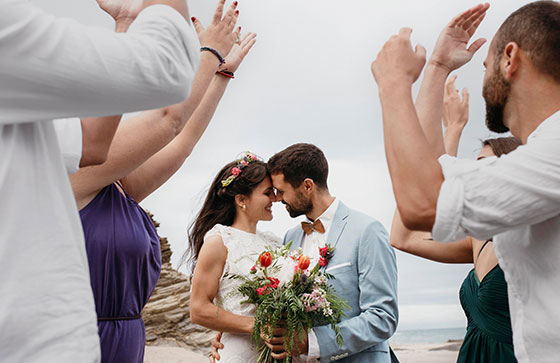 couple celebrating their Wedding
