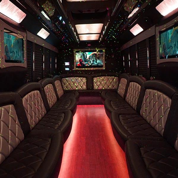 dazzling party bus lounge