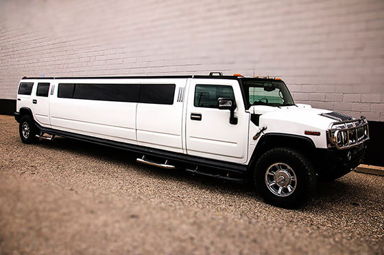 hummer limousine exterior view