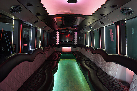 35 - 40 passenger party bus kissimmee interior